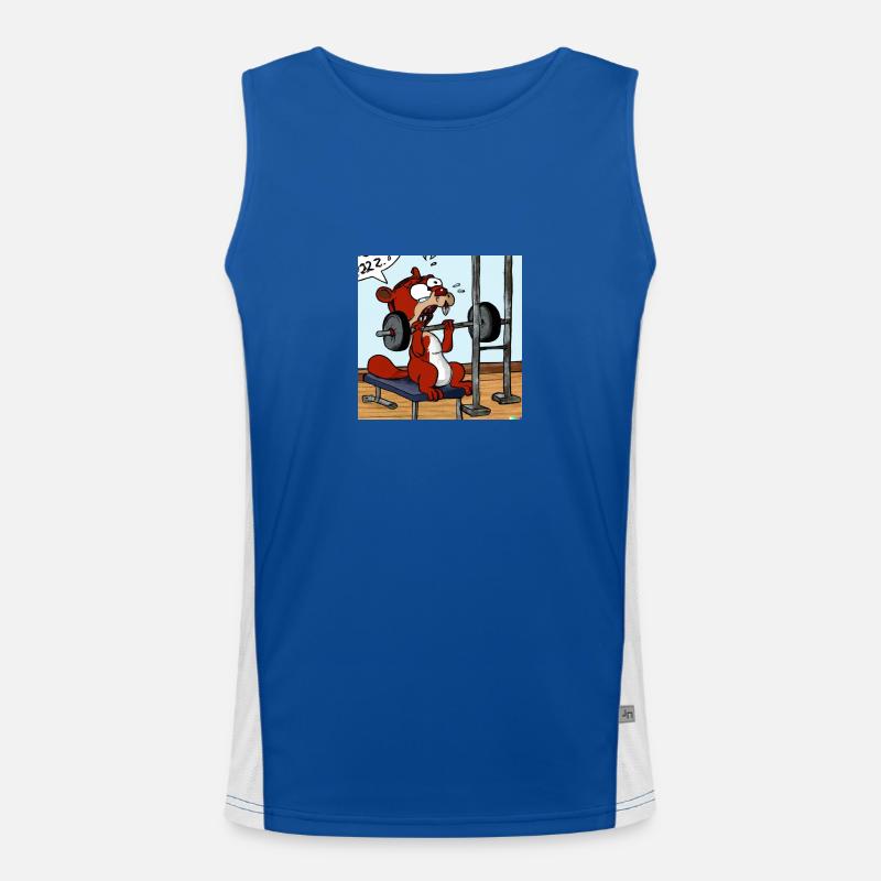 SQRRLD - Squirrel's Bench Press Accident 03 Funktionelles Kontrast-Tank Top für Männer 