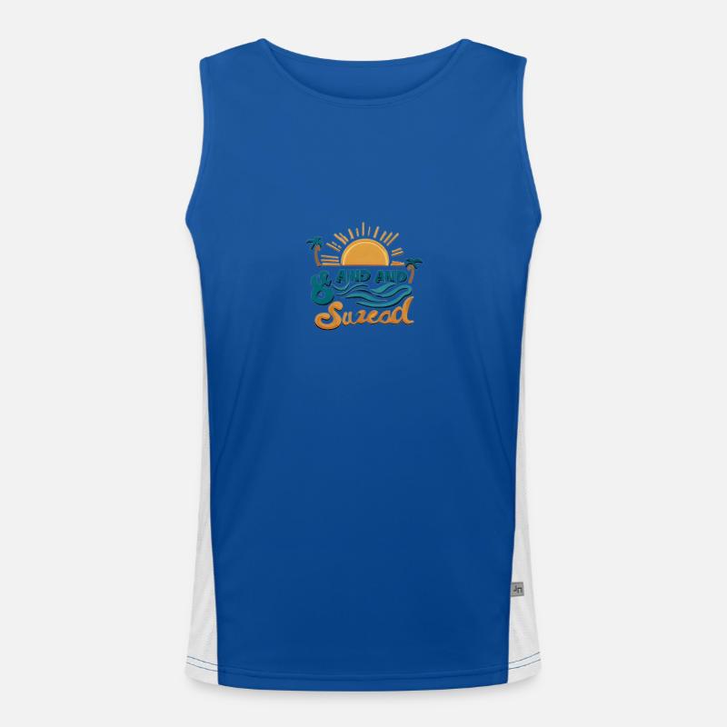 Sun, beach and sea Men's Functional Contrast Tank Top 