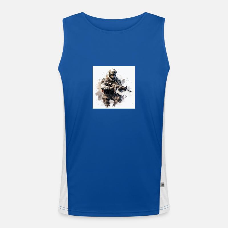 COD gaming art shooter Funktionelles Kontrast-Tank Top für Männer 