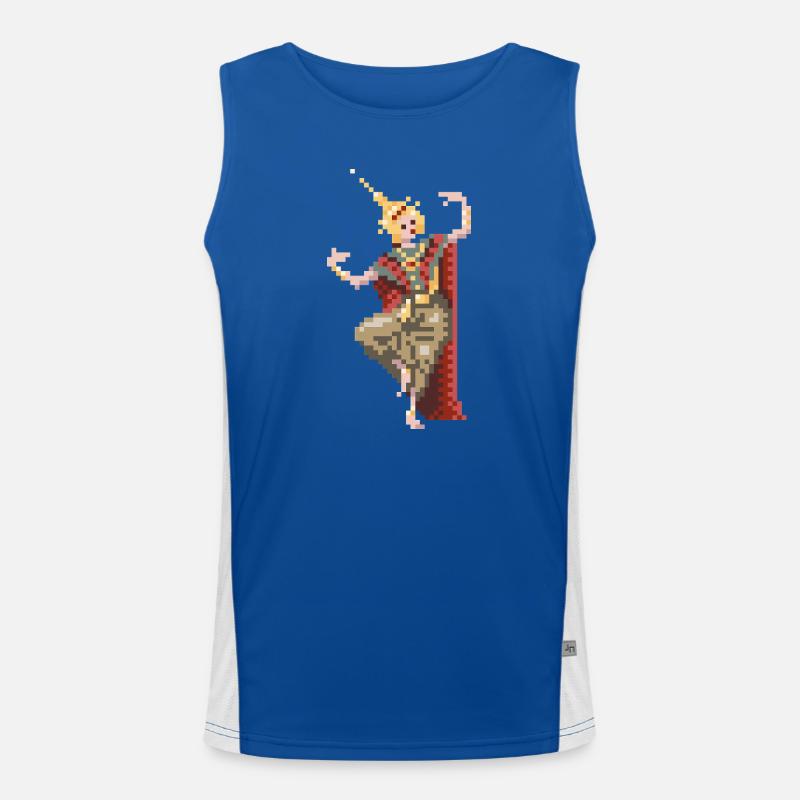 8bit Thai Dancer - Men's Functional Contrast Tank Top  - royal/white