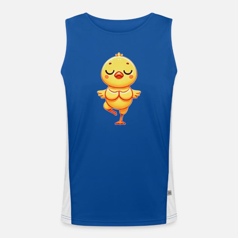 Meditierende Ente Yoga Autogenes Training Kraft Funktionelles Kontrast-Tank Top für Männer 