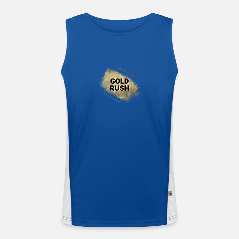Goldrausch-Logo Funktionelles Kontrast-Tank Top für Männer 