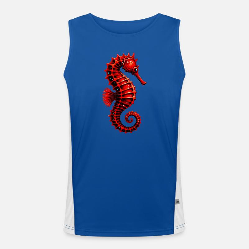 Seepferdchen Funktionelles Kontrast-Tank Top für Männer 