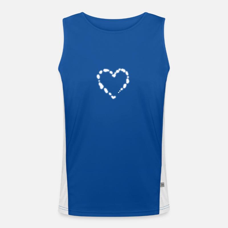 Sky with clouds love Men's Functional Contrast Tank Top 