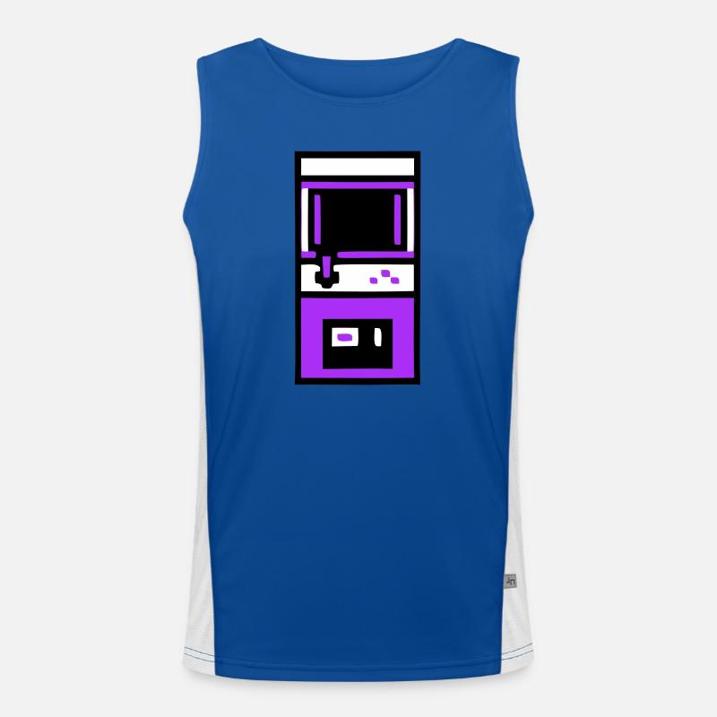 Nostalgic Arcade Automat Gamer Men's Functional Contrast Tank Top 