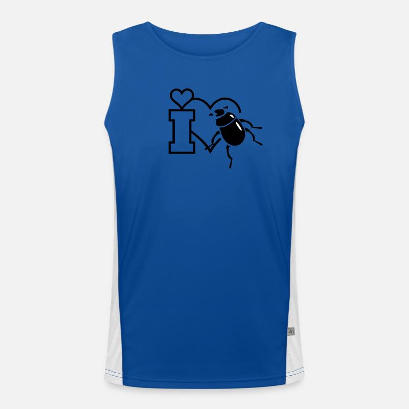 Scarabaeus Käfer / beetle (2c) - Men's Functional Contrast Tank Top - royal/white