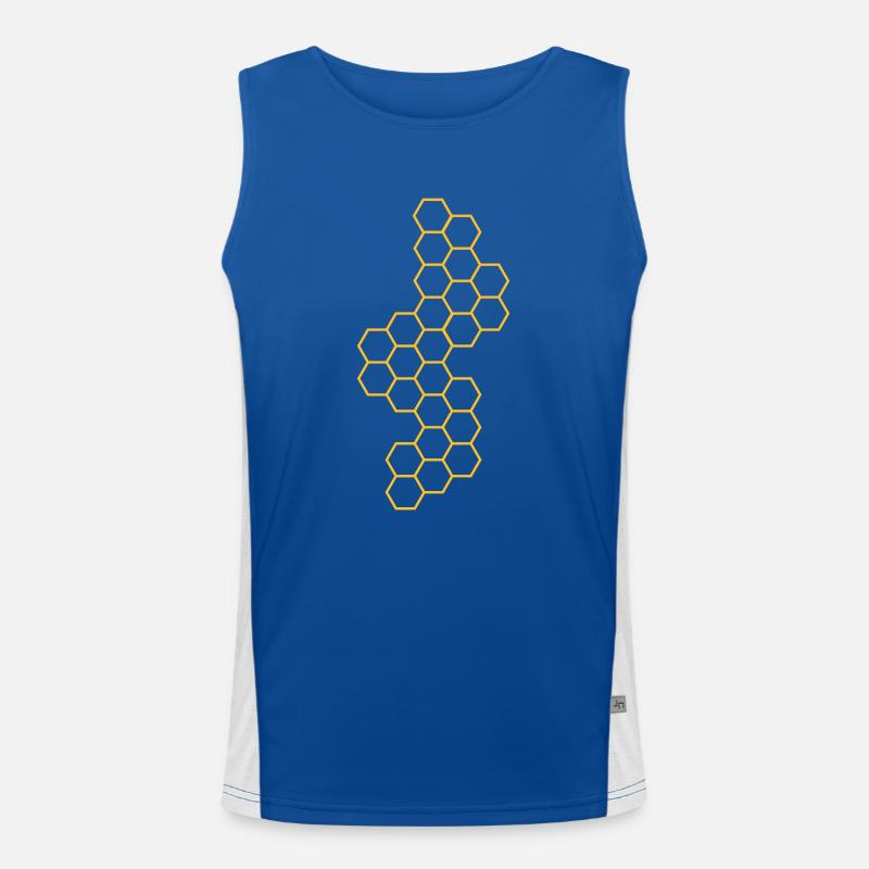 kontur version honig waben muster Funktionelles Kontrast-Tank Top für Männer 