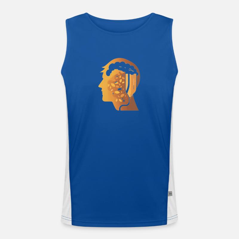 Craft Bier im Kopf - Bierliebhaber Funktionelles Kontrast-Tank Top für Männer 