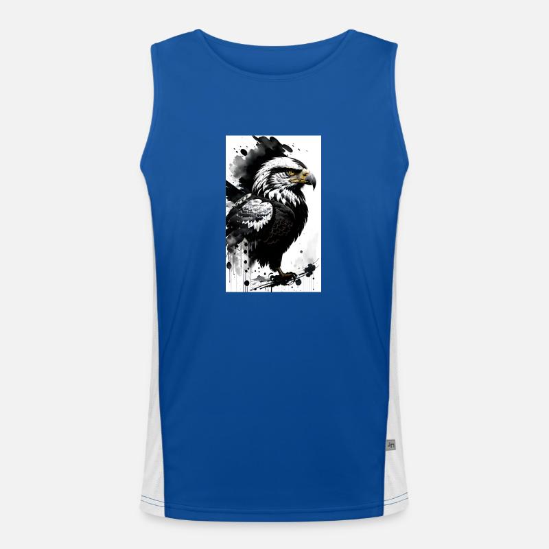 Eagle Pride: Elevate your style with majestic El Men's Functional Contrast Tank Top 