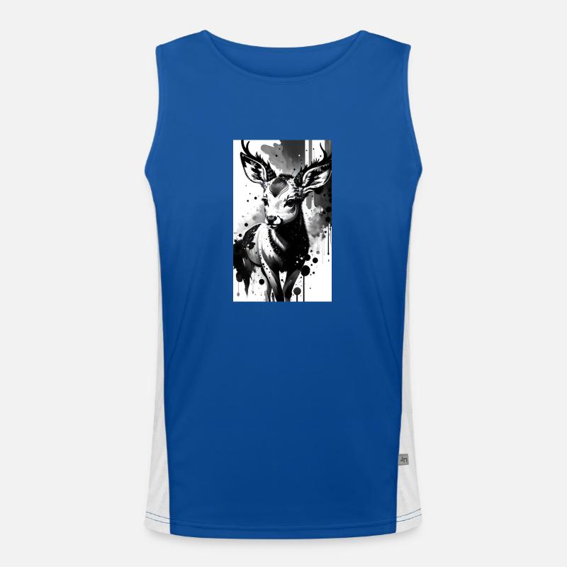 Entzückender Hirsch Funktionelles Kontrast-Tank Top für Männer 