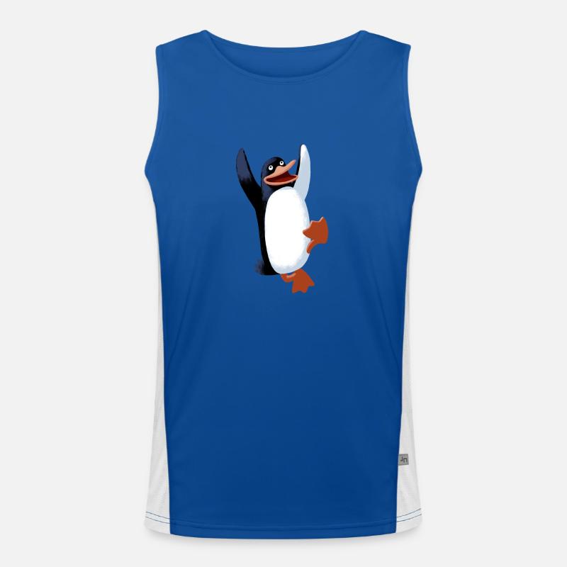 Pinguin Funktionelles Kontrast-Tank Top für Männer 