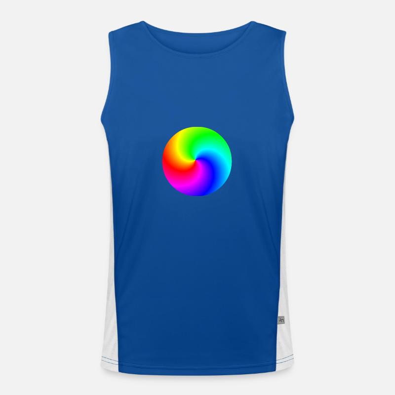 Spirale Regenbogen bunt Geschenkidee Funktionelles Kontrast-Tank Top für Männer 