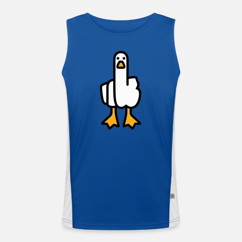 Statement Goose - Men's Functional Contrast Tank Top  - royal/white