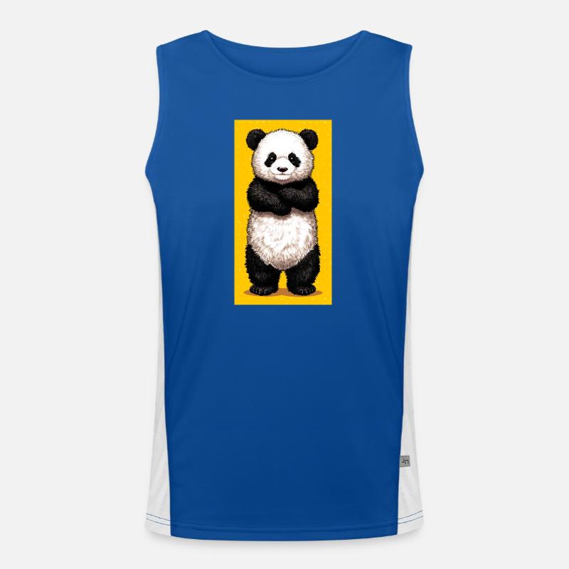 Panda Funktionelles Kontrast-Tank Top für Männer 