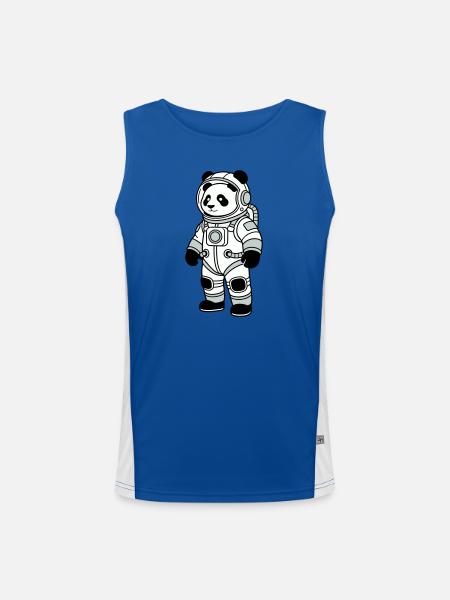 Combinaison spatiale panda bear - Débardeur respirant contrasté Homme - bleu/blanc