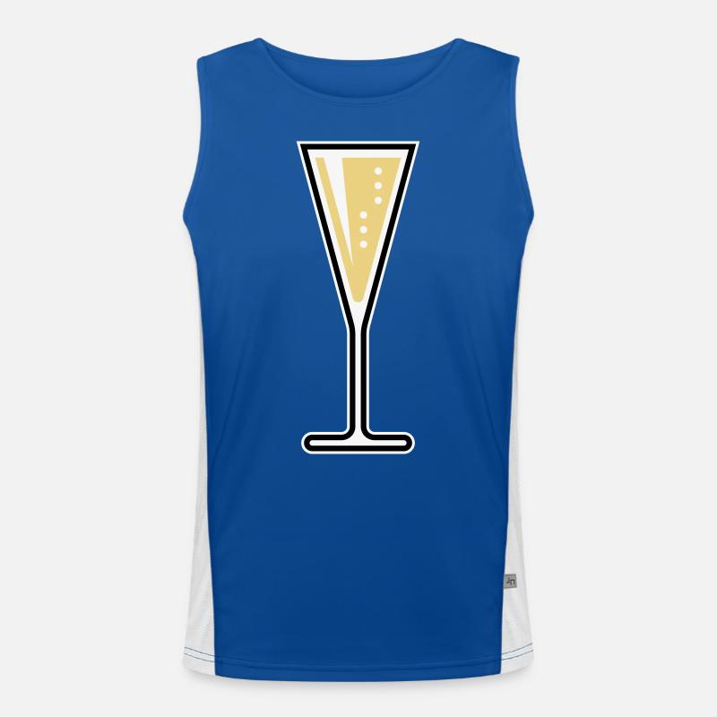 XSektglas (Sekt / Trichter / Zu / 3C) Funktionelles Kontrast-Tank Top für Männer 
