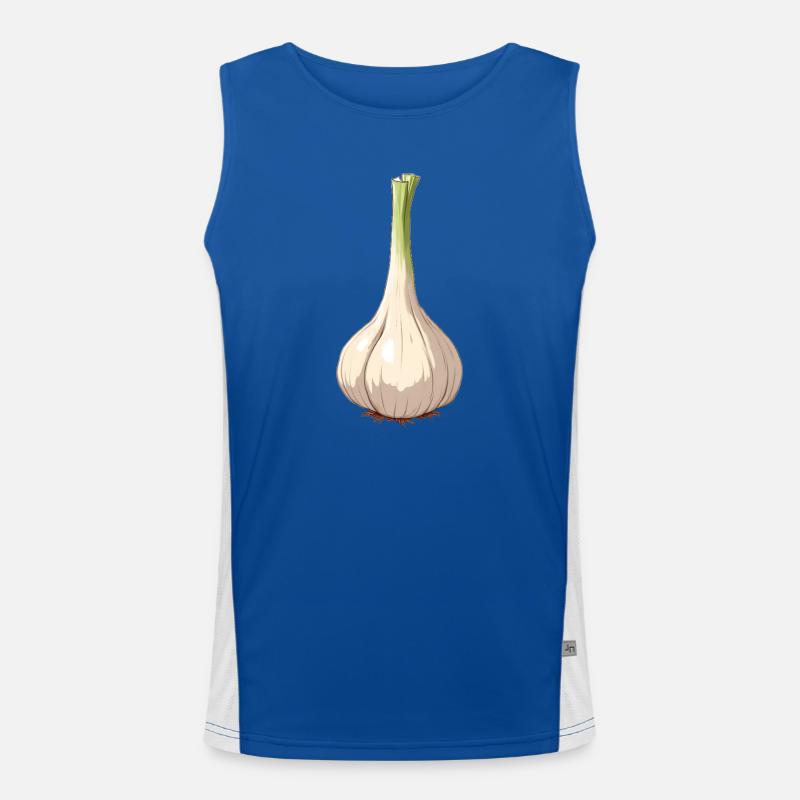 Garlic - Men's Functional Contrast Tank Top  - royal/white