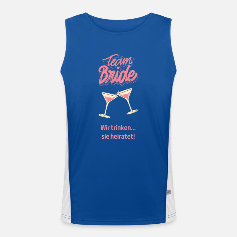 Team Bride Funktionelles Kontrast-Tank Top für Männer 