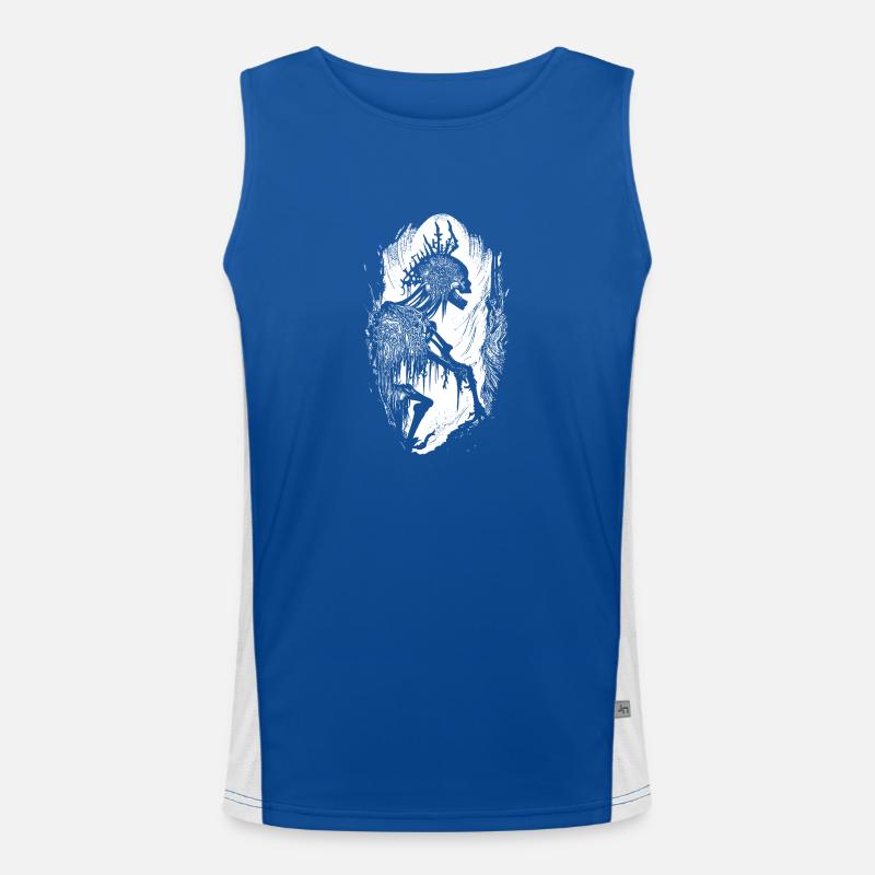 Halloween Skeleton Men's Functional Contrast Tank Top 