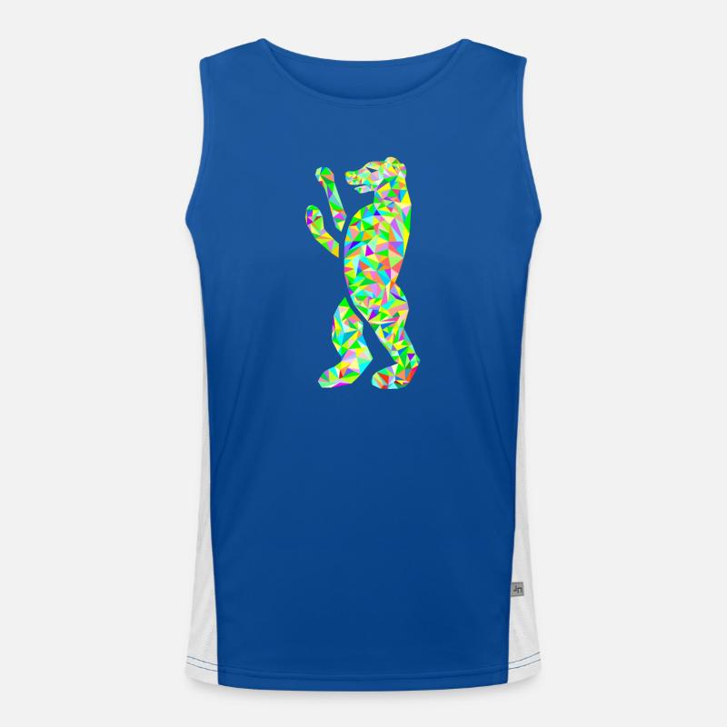 Bär polygon Funktionelles Kontrast-Tank Top für Männer 
