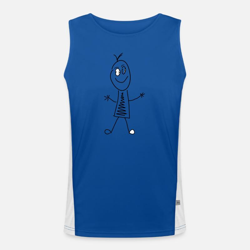 Strich Figur Funktionelles Kontrast-Tank Top für Männer 