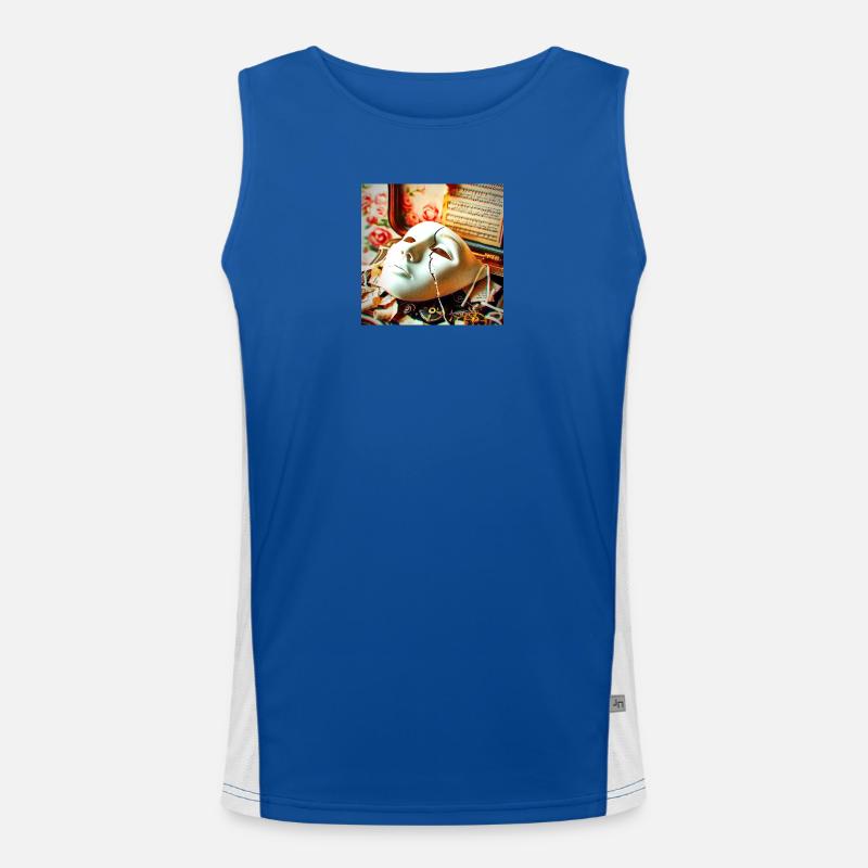 Maskenbruch Retro-Setting Funktionelles Kontrast-Tank Top für Männer 