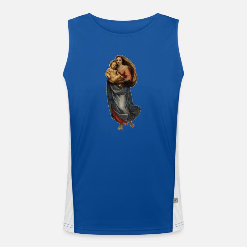 Sistine Madonna | Sistine Madonna | Raphael - Men's Functional Contrast Tank Top  - royal/white