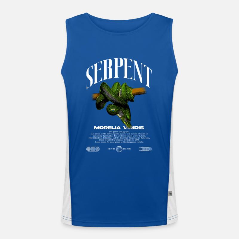 Grüner Baum Python Modern Reptile Keeper Streetwear Funktionelles Kontrast-Tank Top für Männer 