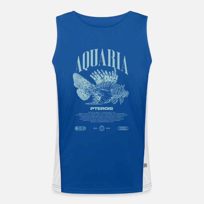 Lionfish Marine Fish Keeper Modern Streetwear Men's Functional Contrast Tank Top 