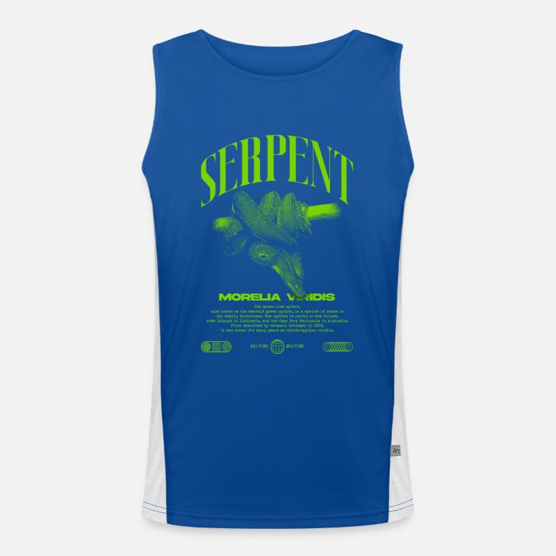 Grüner Baum Python Modern Reptile Keeper Streetwear Funktionelles Kontrast-Tank Top für Männer 