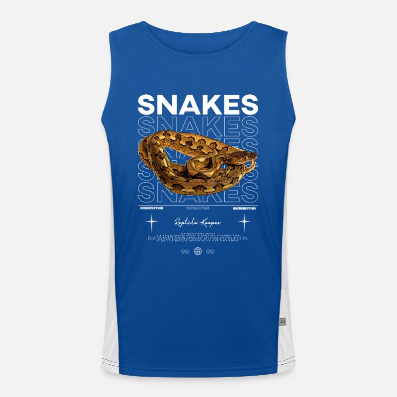 Python réticulé Streetwear Reptile Keeper Débardeur respirant contrasté Homme 