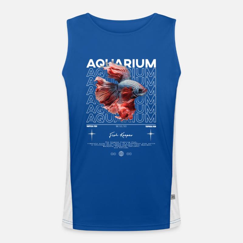 Betta Fish Keeper Streetwear moderne Débardeur respirant contrasté Homme 