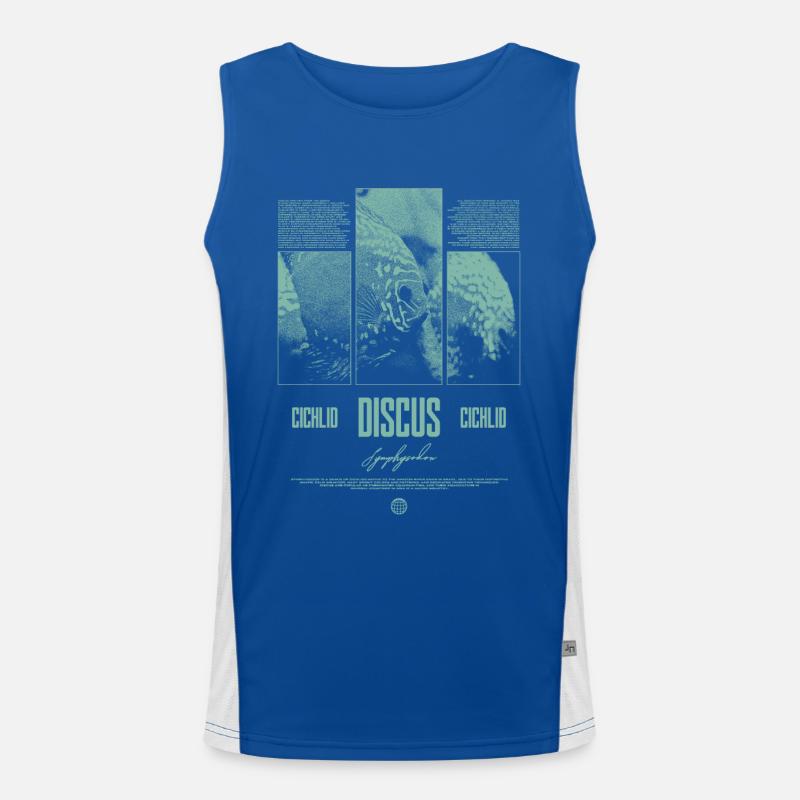 Diskusfisch Buntbarsch Aquarium Fischhalter Funktionelles Kontrast-Tank Top für Männer 