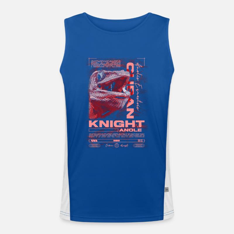Kubanischer Ritter Anole Reptilienhalter Eidechse Funktionelles Kontrast-Tank Top für Männer 