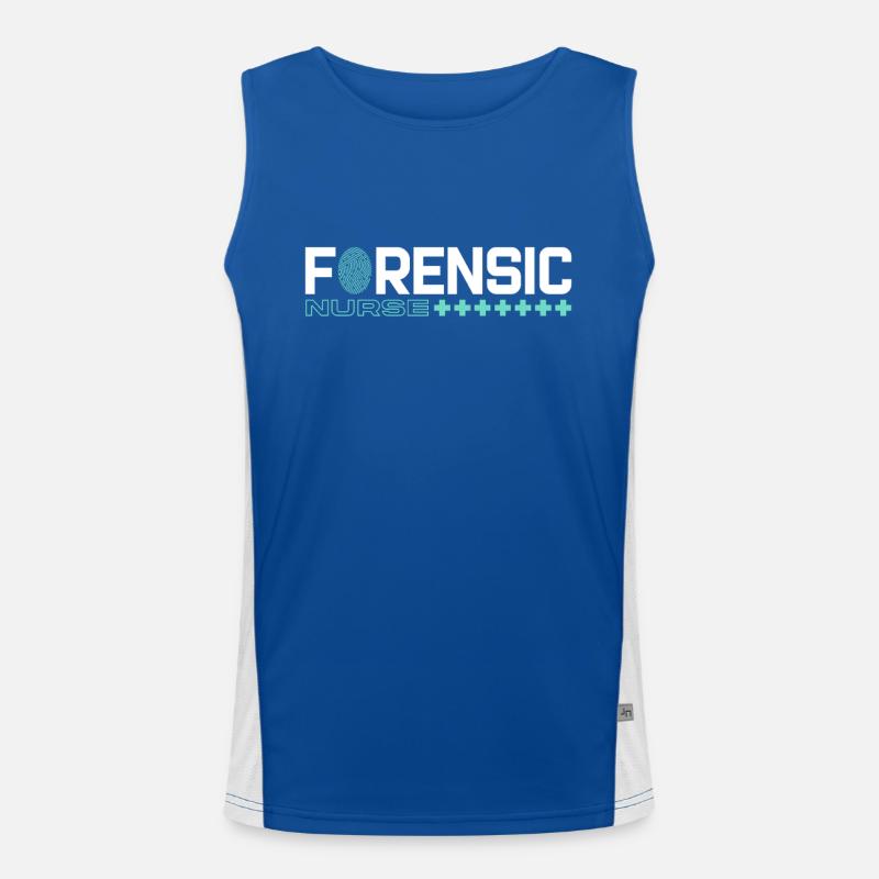 Forensic Nurse Forensic Criminalistics Scientist Men's Functional Contrast Tank Top 