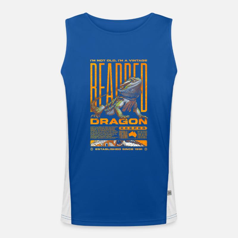 Bartagame Reptilienhüter Geburtstag Geboren 1991 Funktionelles Kontrast-Tank Top für Männer 