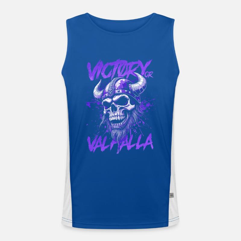 Nordischer Wikingersieg oder Walhalla Funktionelles Kontrast-Tank Top für Männer 