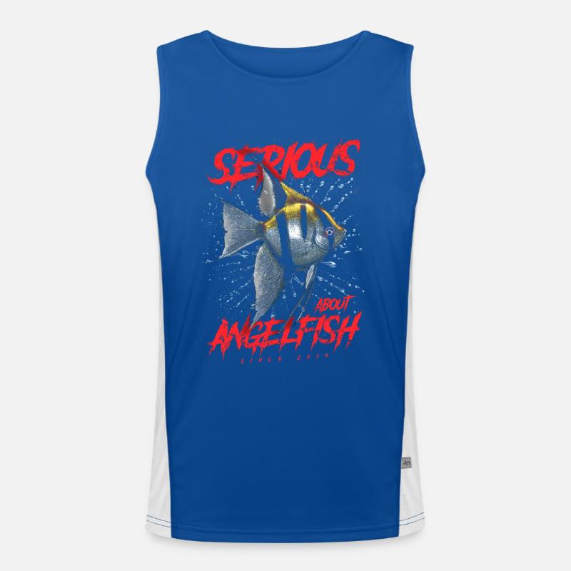 Ernsthaft mit Diskusfischen seit 2019 Funktionelles Kontrast-Tank Top für Männer 