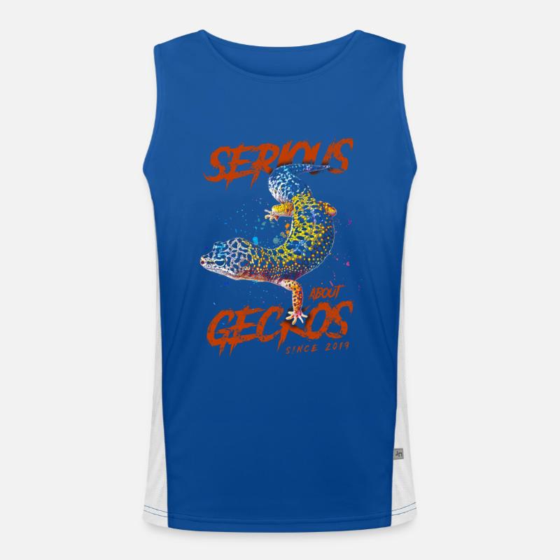 Serious About Leopard Geckos Since 2019 Men's Functional Contrast Tank Top 