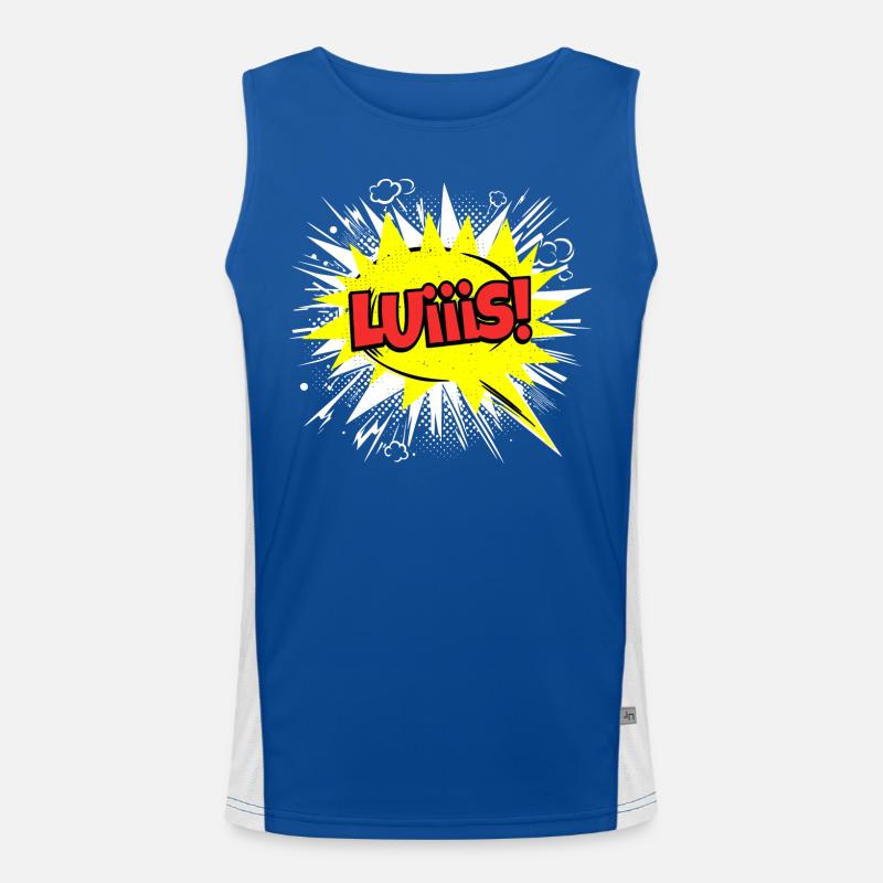 Luis Nom Funny Speech Bubble Luiiis ! Débardeur respirant contrasté Homme 