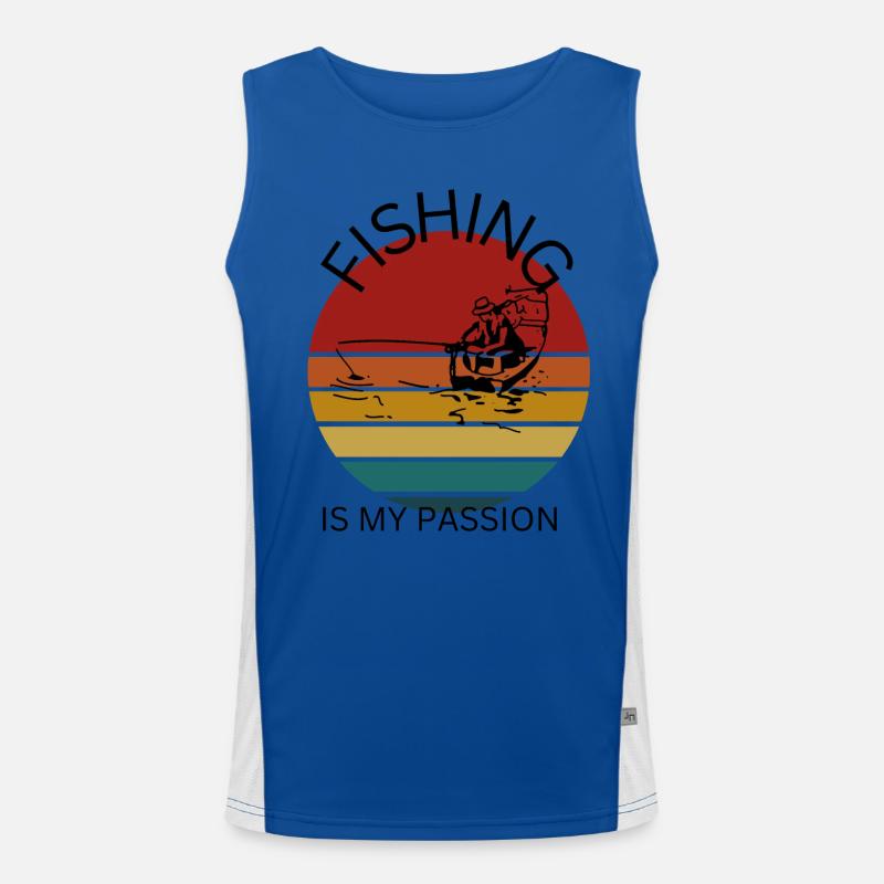 La pêche est ma passion Débardeur respirant contrasté Homme 