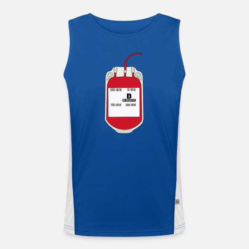 B Negativer Blutbeutel Funktionelles Kontrast-Tank Top für Männer 