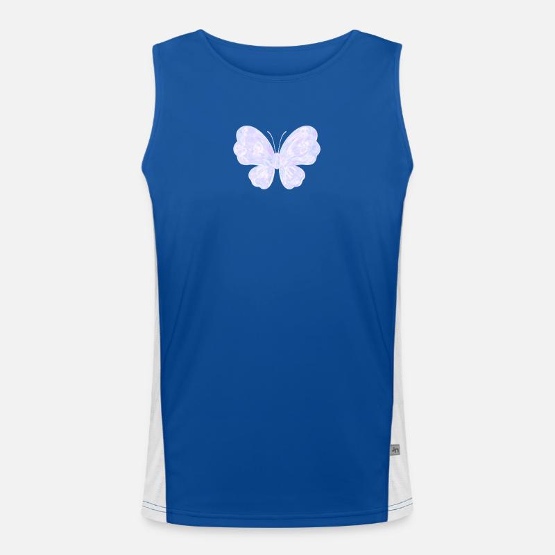 Papillon pastel pailleté Débardeur respirant contrasté Homme 