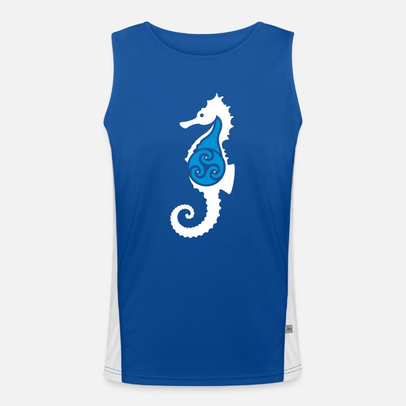wee sea horse Funktionelles Kontrast-Tank Top für Männer 