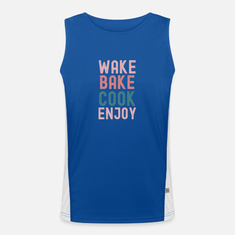 "Leidenschaft fürs Kochen" Funktionelles Kontrast-Tank Top für Männer 