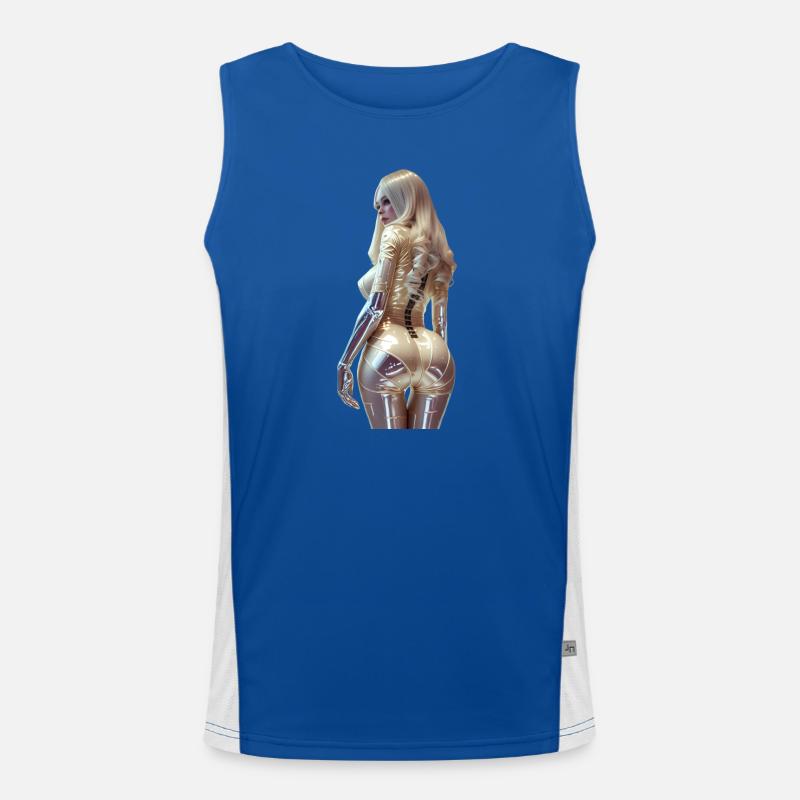 Cogito 01 (without text) - Men's Functional Contrast Tank Top  - royal/white