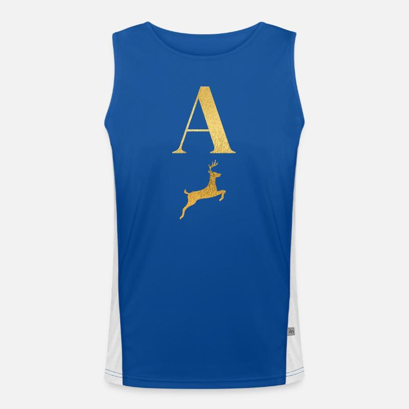 Brief an einen goldenen Hirsch - Geschenkidee Funktionelles Kontrast-Tank Top für Männer 