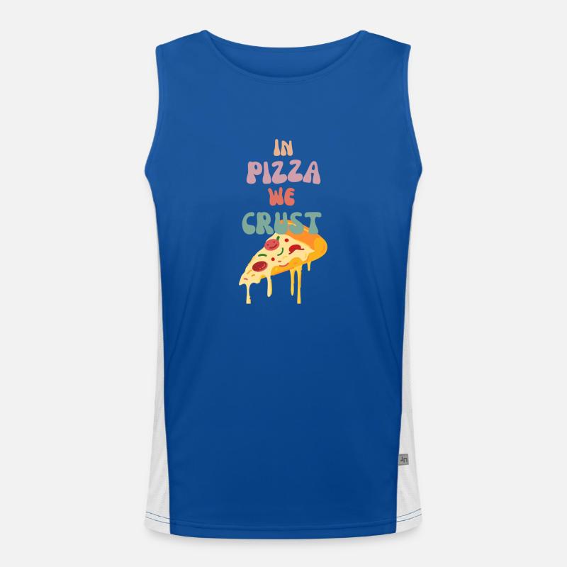 In Pizza krusten wir Funktionelles Kontrast-Tank Top für Männer 