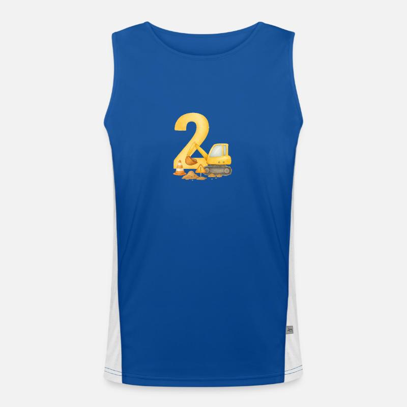 digger birthday / Bagger Geburtstag Funktionelles Kontrast-Tank Top für Männer 