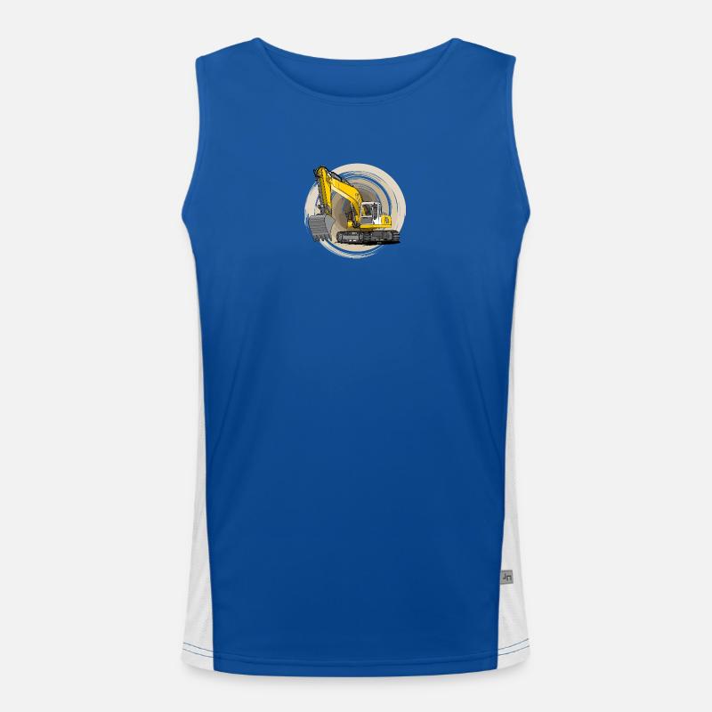 Excavators, backhoe excavators Men's Functional Contrast Tank Top 